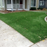 Fake Turf Gustine, California Paver Patio, Small Front Yard Landscaping