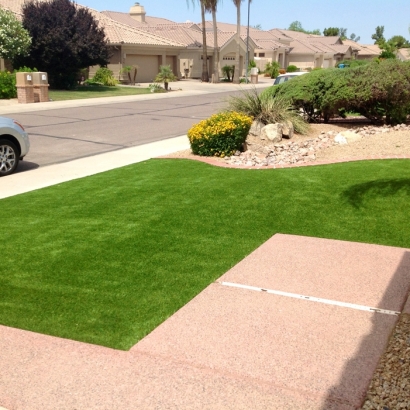 Green Lawn Dos Palos Y, California Paver Patio, Front Yard Landscaping Ideas