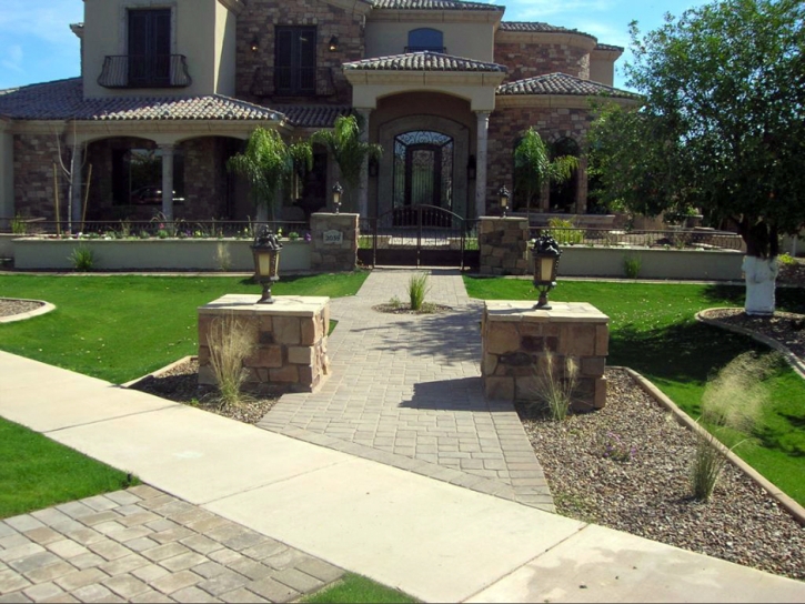 Artificial Grass Merced, California Paver Patio, Front Yard Ideas