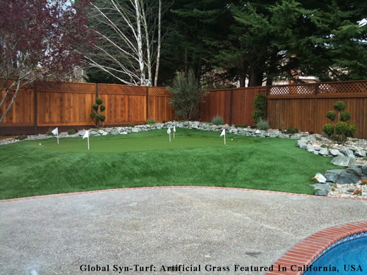 Artificial Turf Dos Palos Y, California Diy Putting Green, Backyard Landscaping Ideas