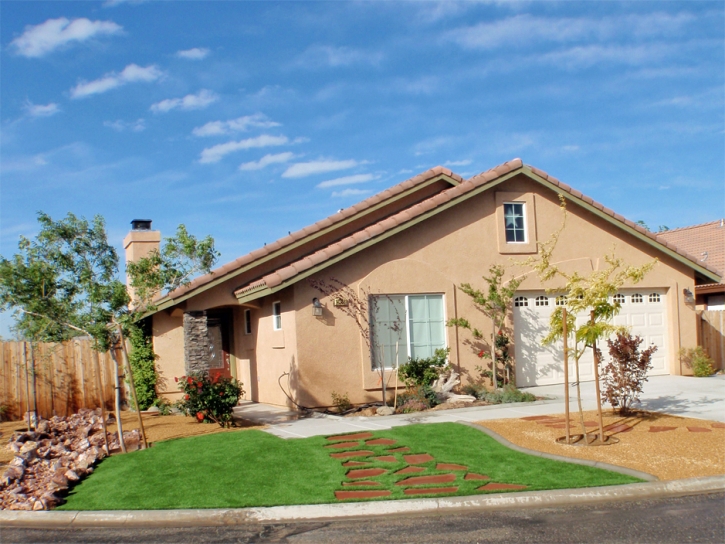 Artificial Turf Stevinson, California Paver Patio, Front Yard Design