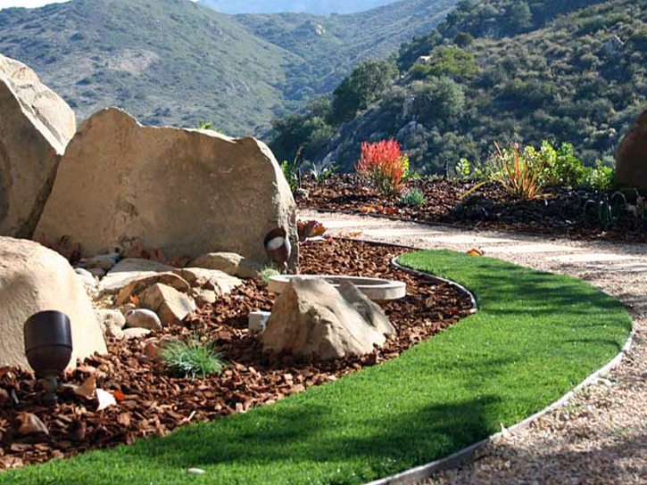 Fake Lawn Los Banos, California Landscape Rock, Front Yard Ideas