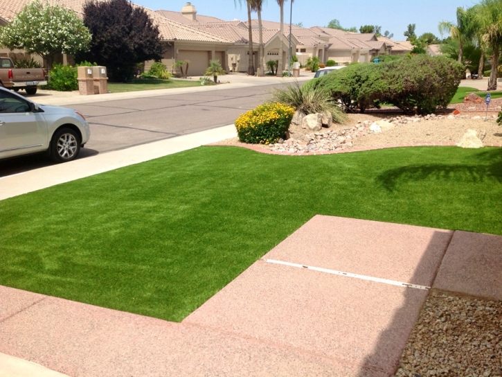 Green Lawn Dos Palos Y, California Paver Patio, Front Yard Landscaping Ideas